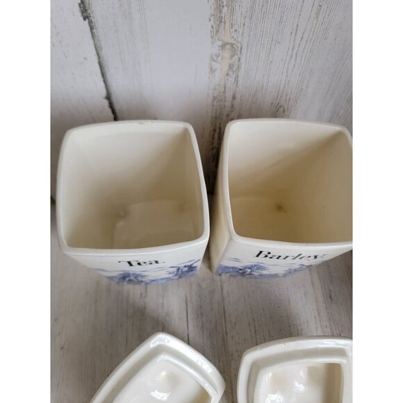 Vintage Germany tea barley jar container set Xmas decor windmill - Picture 7 of 9